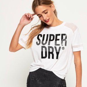 Super Dry Logo T Shirt in White